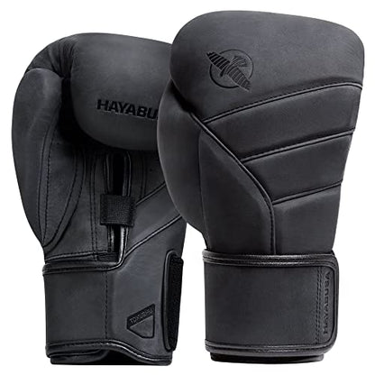 Hayabusa T3 LX Leather Boxing Gloves | Leather Boxing Gloves, Training Gloves Men and Women, Sparring Gloves, Heavy Bag Gloves, 16oz Boxing Gloves, Muay Thai Gloves - color: Obsidian, size: 12oz