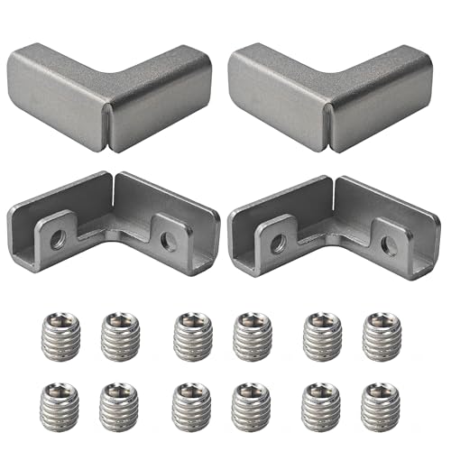 4PCS L-Shape Glass Corner Clips, Panel Fixing Brackets for 8-10mm Display Cabinet and Aquarium(Silver) - color: Silver