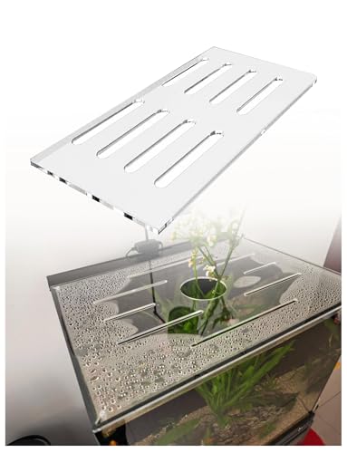 Clear Acrylic Aquarium Lid, 5 mm Transparent Fish Tank Cover with Air Slots, Anti Jump Top Cover for Open Top Aquarium, Over 100 cm Ships in 2 Pieces(30x20 cm) - size: 30x20 cm