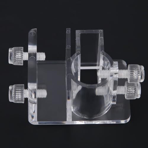20mm Acrylic Aquarium Hose Clip Holder – Adjustable Pipe Clamp for 12-16mm Tubes, Leak-Proof Fish Tank Mount with Screws