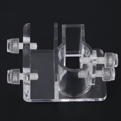 20mm Acrylic Aquarium Hose Clip Holder – Adjustable Pipe Clamp for 12-16mm Tubes, Leak-Proof Fish Tank Mount with Screws