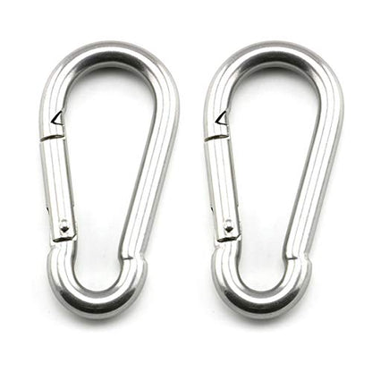heyous 2 Set M8 Suspension Ceiling Wall Mount U Hook Anchor Hanger Stainless Steel Heavy Duty Multi Purpose Hammock Swing Ceiling Hook Rhombic Base Plate with Snap Hook - color: Rhombic, size: M8