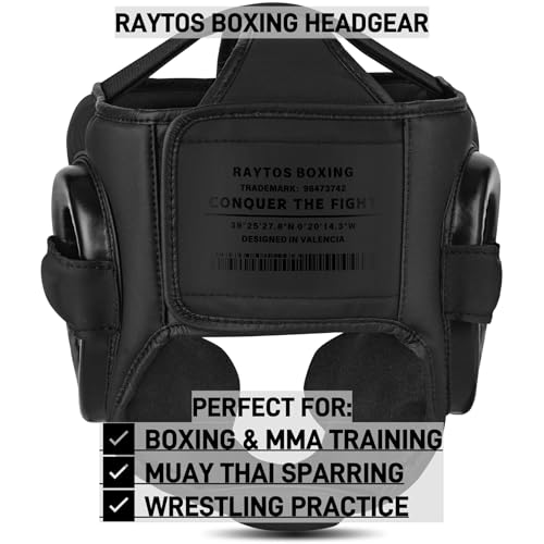 Boxing Headgear for Men Women – Professional Lightweight Open Face Head Guard, Breathable Protection, Secure Fit for MMA Muay Thai Kickboxing Sparring Training - color: Black+White
