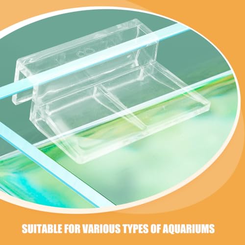 Yardwe 12 Pcs Acrylic Aquarium Lid Clips Durable Fish Tank Cover Holders Easy Installation Aquarium Accessories for Sturdy Tank Protection and Versatile Compatibility