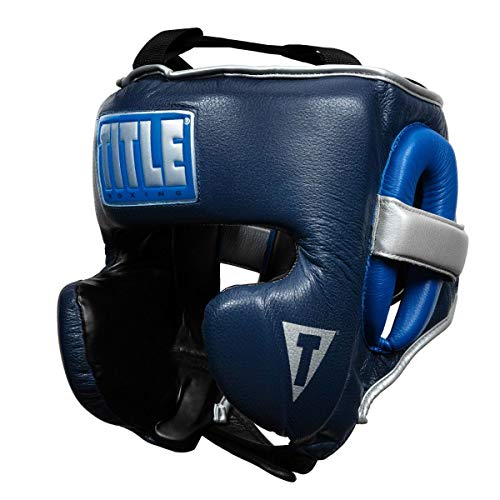 TITLE Royalty Leather Training - Boxing MMA Headgear, Muay Thai - size: Standard