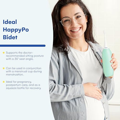 HappyPo 오리지널 휴대용 비데 - 엄마, 여성 및 이동 중인 모든 사람을 위한 300ml 페리 보틀 - 산후 관리, 여행, 개인 위생을 위한 간편한 비데 2.0 - 배변 청소 및 여성 관리(민트) - color: 민트, size: 1개(1팩)