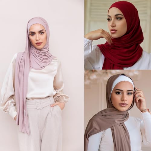 Soft Stretch Head Wrap Scarfs Long Turban Head Wrap Tie for Women - color: Light Grey
