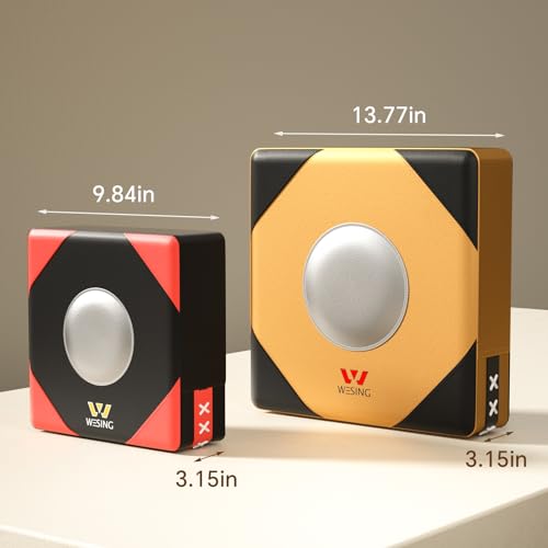WESING Wall Focus Target Punch Boxing Bag Mat for Martial Arts - color: Black/Golden Velcro, size: 9.84"*9.84"*3.15"