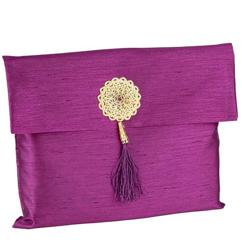 Modefa Islamic Prayer Mat Muslim Gifts - Thin Travel Muslim Prayer Rug in Taffeta Gift Bag with Tasbih Beads Prayer Matt Islam - Chenille Turkish Praying Carpet - Ramadan Gifts (Fuchsia) - color: Fuchsia