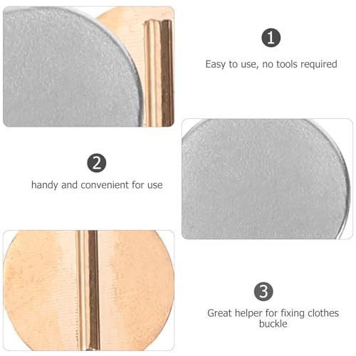 EXCEART Magnetic Brooch Holder Metal Brooch Converter Buckle for Clothing Scarf and Shawls Mini Pin Holder Easy Install and Remove 3 Pairs 0.59 X 0.59 X 0.19 in