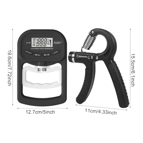 Grip Strength Trainer 396lbs/180kg,Digital Grip Strength Tester with LCD Display,Hand Dynamometer Grip Strength Trainer,Electronic Hand Grip Strength Tester,for Home School Use