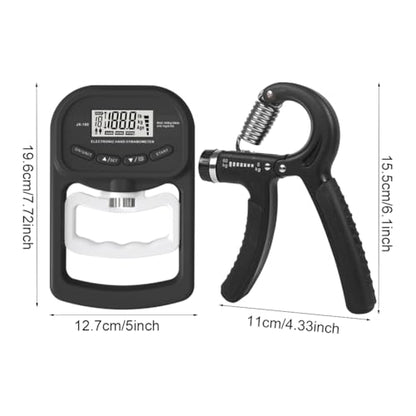 Grip Strength Trainer 396lbs/180kg,Digital Grip Strength Tester with LCD Display,Hand Dynamometer Grip Strength Trainer,Electronic Hand Grip Strength Tester,for Home School Use