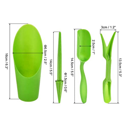MECCANIXITY Garden Shovel Hand Tools Transplanting Succulent Cultivation Digging Scoops Kits, Green - color: Green
