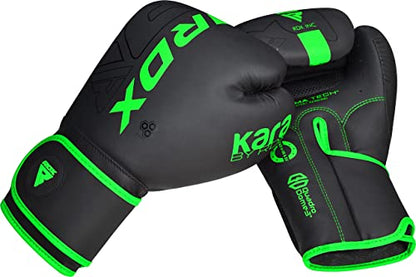 RDX Kids Punching Bag 2FT with Punch Gloves, Unfilled Boxing Set, Non Tear Maya Hide Leather Junior Hanging Bag, Kickboxing MMA Grappling Muay Thai Karate Taekwondo BJJ Training - color: Green