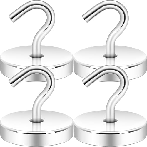 Neosmuk Magnetic Hooks for Cruise Cabins,170lb Heavy Duty,Silver,4 Pack - color: Silver, size: 1.42 inches