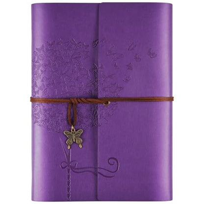 OMEYA Leather Journal Notebook, Refillable Writing Journal Diary Planner, Gifts For Women,Men, Girls, Sister, Friends(Purple, A5-9.3''×6.3'') - color: Purple, size: A5-9.3''×6.3''