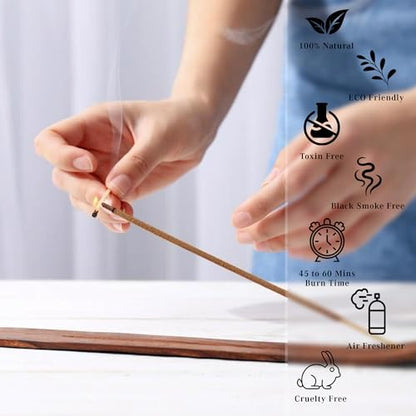 KarmaPledge Cedarwood Incense Sticks, Burn Time 45-60 Min, 100 Sticks - color: Cedarwood, size: 100 Hand Dipped Sticks