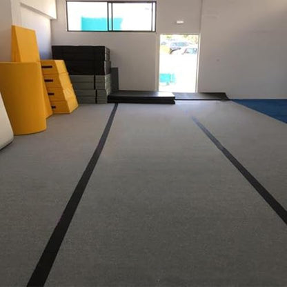 Gymnastics Tumbling Mat 1.6" Thick – Non-Slip Carpet Surface, Unfoldable Wrestling Mat for MMA, Cheerleading, Home Gym, 4'x8' Exercise Foam Mat - color: Gray, size: 118*35.82*1.6
