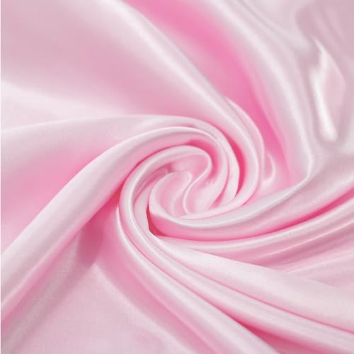 vimate 35" Square Silk Like Head Scarf - Women's Fashion Satin Scarf Bandana for Hair Wrapping at Night. - color: J1#. 2 Pack - Pink