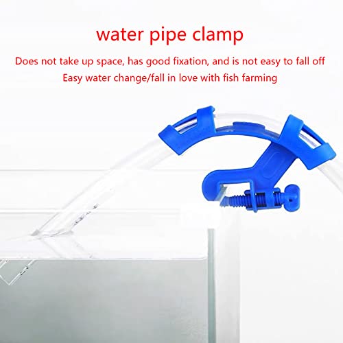 Aquarium Hose Holder Clip, Adjustable Pipe Clamp for Fish Tank Water Tube, Sturdy Glass-Safe Bracket