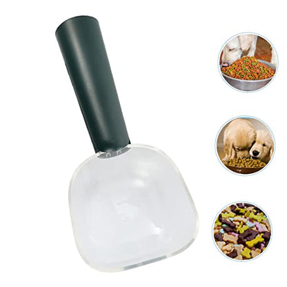 Angoily 1pc Plastic Pet Food Scoop Measuring Scale for Dog and Cat Lightweight and Wear-resistant Food Spoon for Precise Pet Portioning Transparent