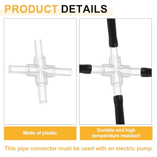 uxcell 20Pcs Aquarium Air Valve Connector Non-Return Valves for 4mm Clear | Plastic Inline Tubing L-shaped, Fish Tank Pond Air Line, ID Airline Tubing