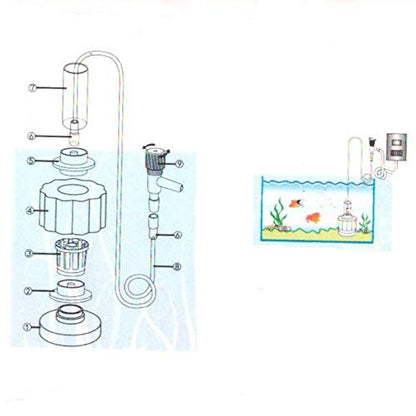 AQUANEAT 3pcs Mini Aquarium Sponge Filter, Quiet Fish Tank Bio Foam Filter, with Airline Tubing, up to 2Gal