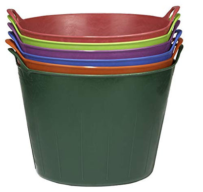Little Giant® Poly/Rubber FlexTub Bucket | Ultra Durable & Versatile Farm Tub | Plastic Synthetic Gardening Tub (1, Hot Pink) - color: Hot Pink