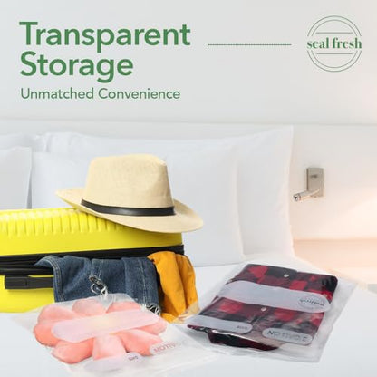 Seal Fresh 3 Gallon Large Plastic Storage Bags – 16" x 18" (30 Count) – Reusable XXL Extra Large Clear Jumbo Zip Bags with Sealable Zipper Top For Clothes, Travel, Moving - size: 3 Gallon - 30 Pack