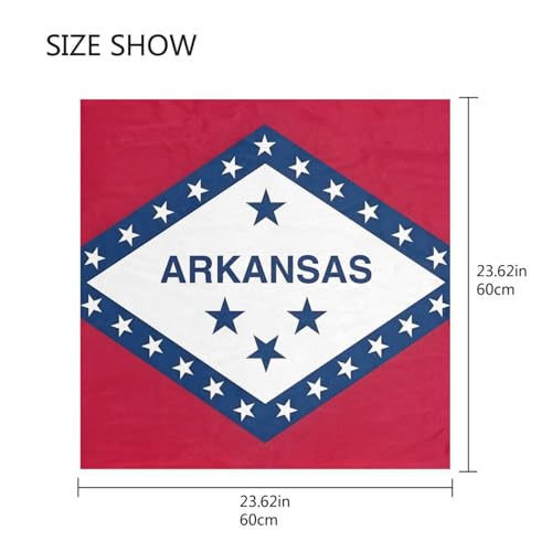 Women's Silk Scarf Square Satin Head Scarves Fashion Neck Scarf Hair Wraps Silk Bandana - color: Arkansas Flag