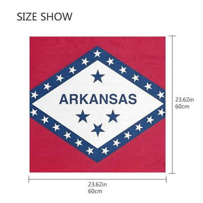 Women's Silk Scarf Square Satin Head Scarves Fashion Neck Scarf Hair Wraps Silk Bandana - color: Arkansas Flag