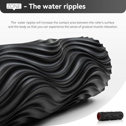 Foam Roller High-Density Exercise Roller, Deep Tissue Muscle Massage, Stretching, Relieves Muscles, Improves Mobility, Fitness Roller for Pilates, Yoga, Ideal for Athletes, Beginners & Recovery - color: Black