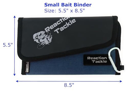 Reaction Tackle Fishing Tackle Organizer Case | Soft Bait Binder | Keep Soft Plastic Baits and Tackle Organized | Removable Storage Pockets Small Bait Binder - Camo - size: Small Camo