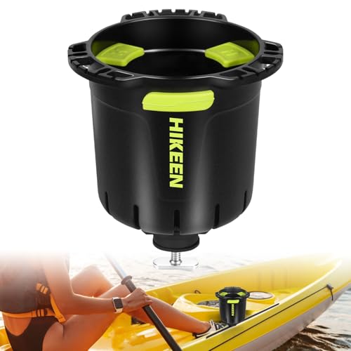 Hikeen Kayak Cup Holder with Rubber Tab, Multi-Functional Cup Holder for Kayak Water Bottle Holder, Drinks Holder, Fishing Tool, Lures Storage, Kayak Track Mount Install - style: 1Pack