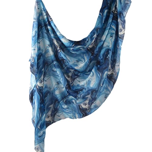 ZGMYC Watercolour Floral Printed Hijab Scarf for Women Soft Modal Cotton Instant Hijab Head Wraps Shawls Long Scarves - color: Color 2