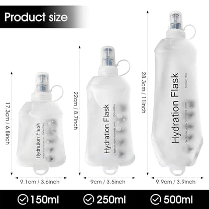 GUYI GYGYL Soft Flask, Collapsible Water Bottle for Sports, 150ml White - color: 150ml White