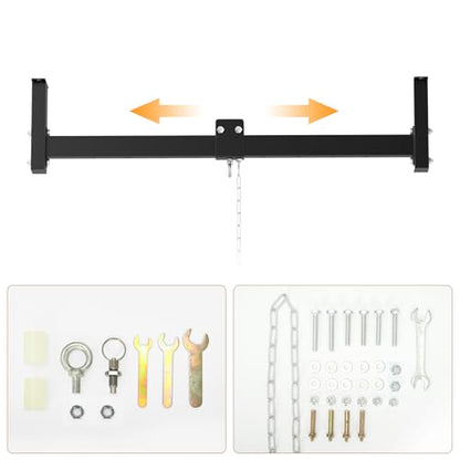tonchean 42'' Long Sliding Track Wall Ceiling Mount Punching Bag Hanger | Heavy Bag Stand, Load-Bearing Capacity to 300 Lbs Heavy-Duty Sandbag Rack for Home Gym Mma Muay Thai