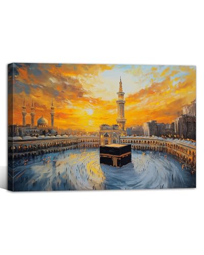 Mosque Wall Decor Islamic Muslim Wall Art(Artwork-1,28x42inch (70x105cm)) - color: Artwork-1, size: 28x42inch (70x105cm)