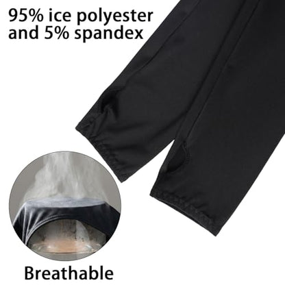 Cooling Shawl Arm Sleeves,Sun Protection with Finger Hole Anti-UV Women's tops,Comfortable Ladies Cooler Shrug - color: Black