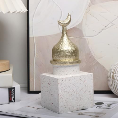 Islamic Cultural Decor Collection - Handcrafted Resin Mosque Models & Tower Ornaments for Home/Office Display Ramadan Decoration (Tower 2) - style: tower 2