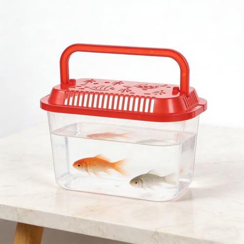 BETOOKY 5pcs Aquarium Fish Transport Bucket Set, Portable Fish Tank for Safe Aquatic Pet Transfer & Temporary Holding, Ideal Beach, Outdoor, Travel 5.3x3.4x2.8in