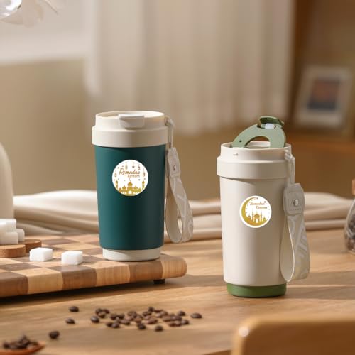 360PCS Gold Foil Ramadan Stickers - Eid Mubarak & Kareem Self-Adhesive Ramadan Kareem Sticker, Muslim Labels Decorations for Party Favor Supplies