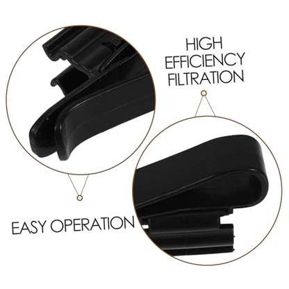Abaodam 6pcs Aquarium Tools Water Pipe Holding Clamps Hose Tube Clip for Fish Tank Filtration Dosing Pump - color: Black