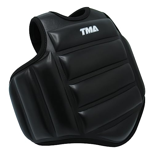 TMA Kids Boxing Belly Pad Chest Guard MMA Body Protector Martial Arts Rib Shield Armour Taekwondo Training (10 to 15 Year Old)