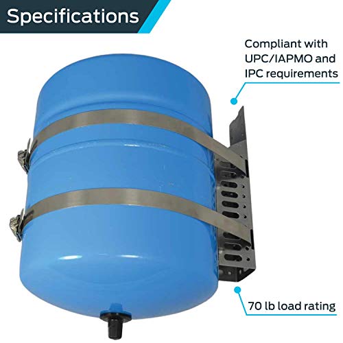 HoldRite QS-12 Expansion Tank Mounting Bracket, 9.5 Inch - 13 Inch