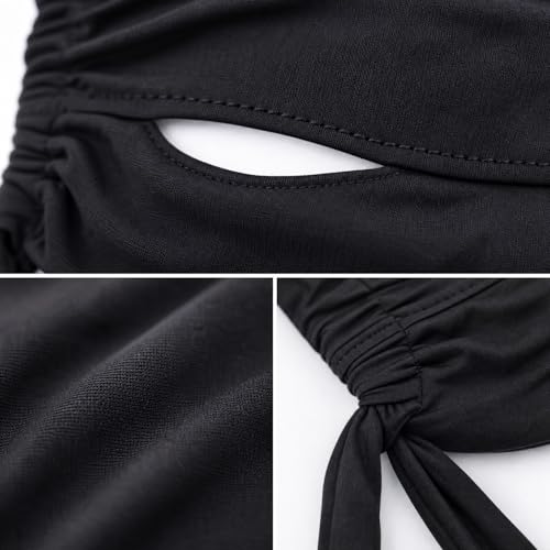 Jersey Hijab Undercap with Earhole, Slouchy Stretch Beanie Inner Caps, Breathable Under Scarf Liner Cap (1PC/3PC) - color: Black+navy+khaki