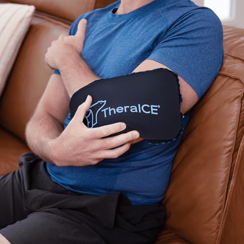 TheraICE PROpack Ice Pack for Injuries, Reusable Soft Multipurpose Cold Gel Ice Pack for Muscular Back Pain, Shoulder, Hip, Knee - Flexible Cold Compress Wrap for Minor Aches & Pains - 5 x 8 - size: Small (Pack of 1)