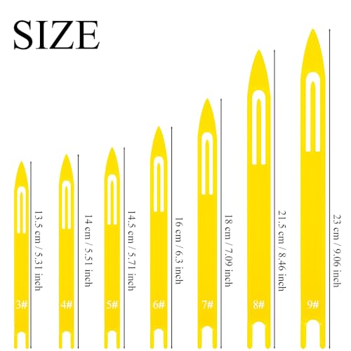 Fishing Netting Needle Shuttles Net Mending Needle Shuttles Set Fishing Net Sewing Needles Repair Line Kit Weaving Shuttle Netting Needles Plastic Portable Compact - color: Yellow