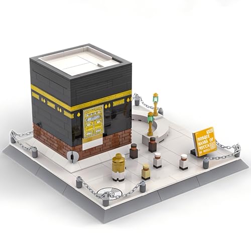 CAXIMSY Islamic Mosque Kaaba Architectural Model Building Block Sets Muslim Bricks Toy Hajj Kit Eid Gifts for Adult 446 Pieces - style: Mosque Kaaba Model