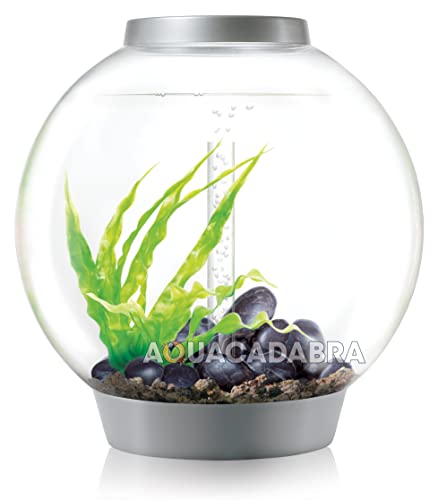 biOrb Classic 60 Acrylic 16-Gallon Aquarium with Multi-Color Remote-Controlled LED Lights Modern Tank for Tabletop Display, Silver - color: Silver, size: 16 Gallon, style: MCR Lighting